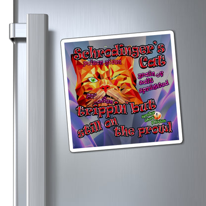 schrodinger's cat - Magnets - (grey-pink wave)
