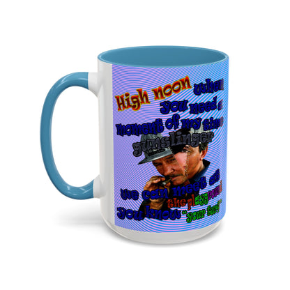 high noon - Accent Mug (light blue-purple wave)