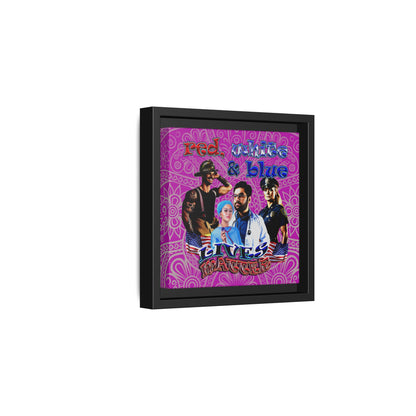 rw&b lives matter - framed canvas art (pink swirl)