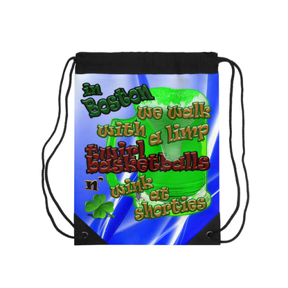 celtics logo - Drawstring Bag (blue-white wave)