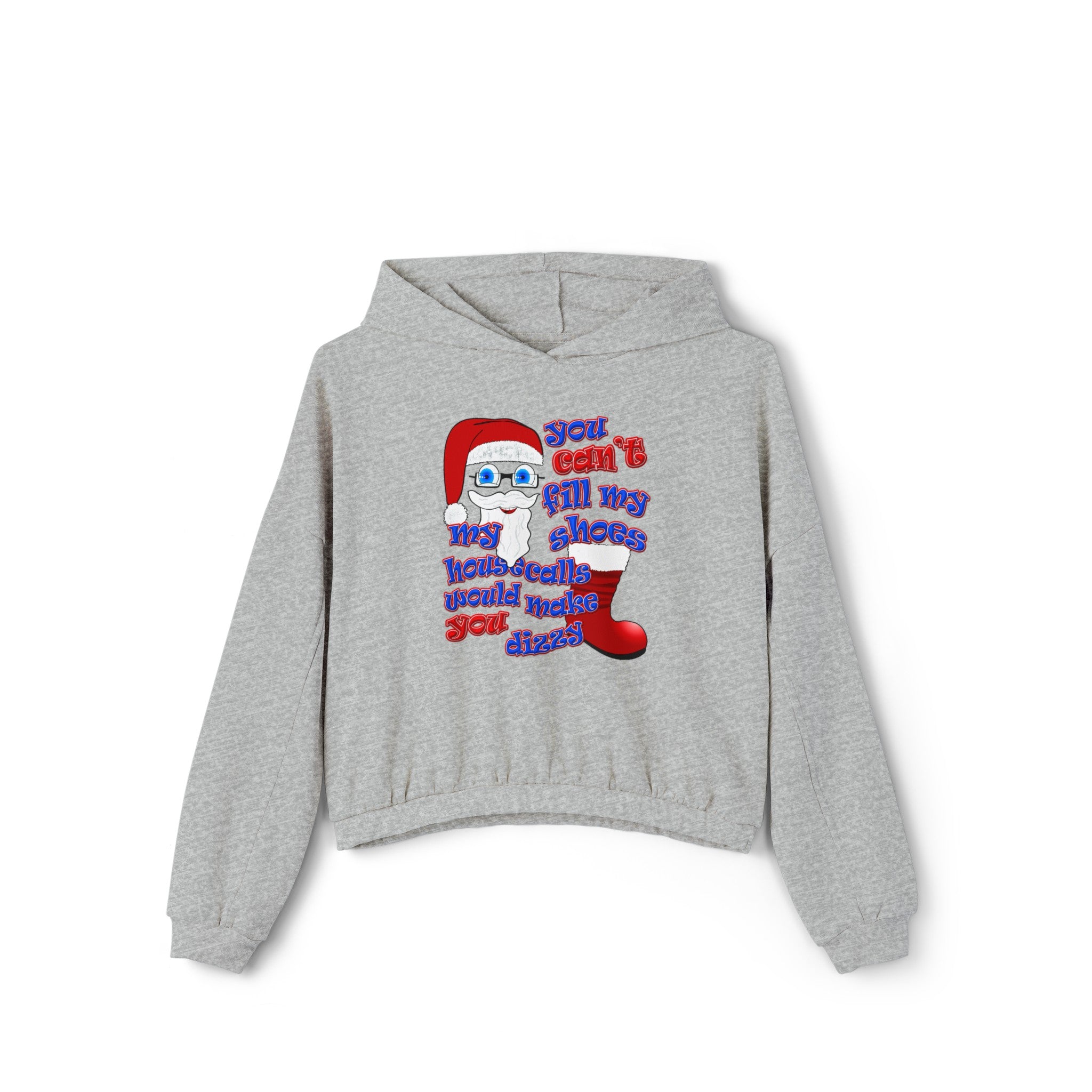 santa's shoes - Women's Cinched Bottom Hoodie