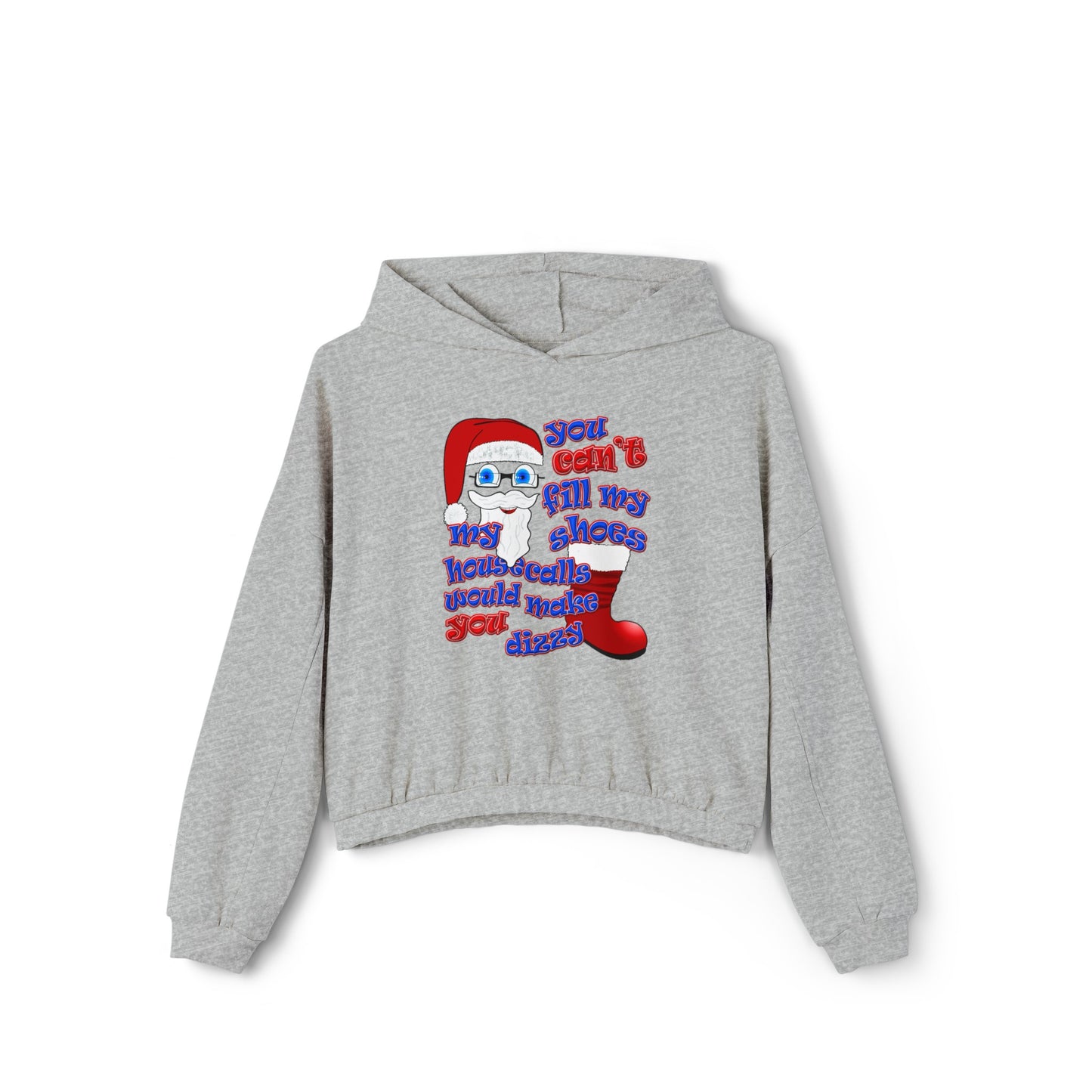 santa's shoes - Women's Cinched Bottom Hoodie