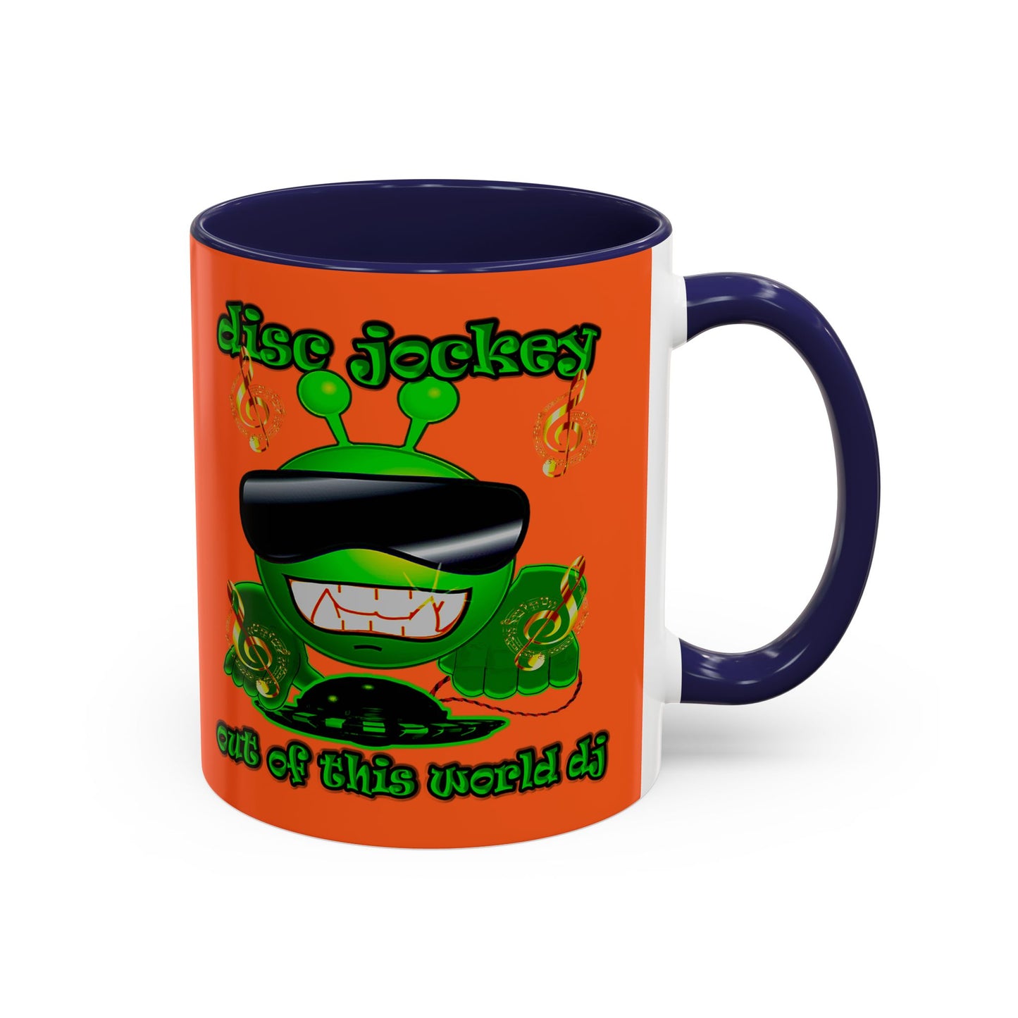 disc jockey - Accent Mug (orange)