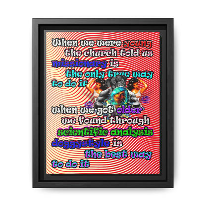 doggystyle - framed canvas art (yellow-orange wave)