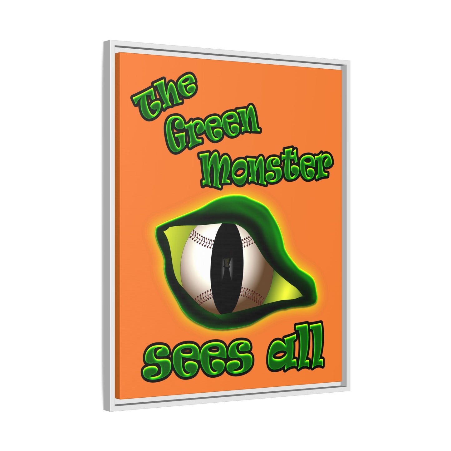 green monster - framed canvas art (crusta)