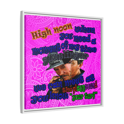 high noon - framed canvas art (pink swirl)