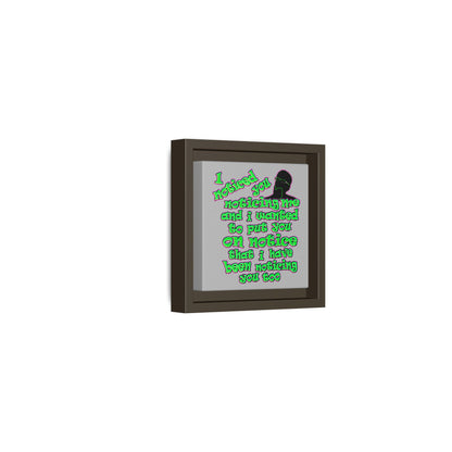 noticed you noticing - framed canvas art (light grey)