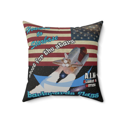 shoot for the stars - Faux Suede Square Pillow
