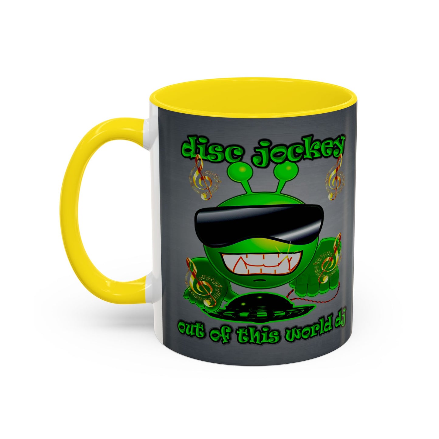 disc jockey - Accent Mug (grey-light grey)