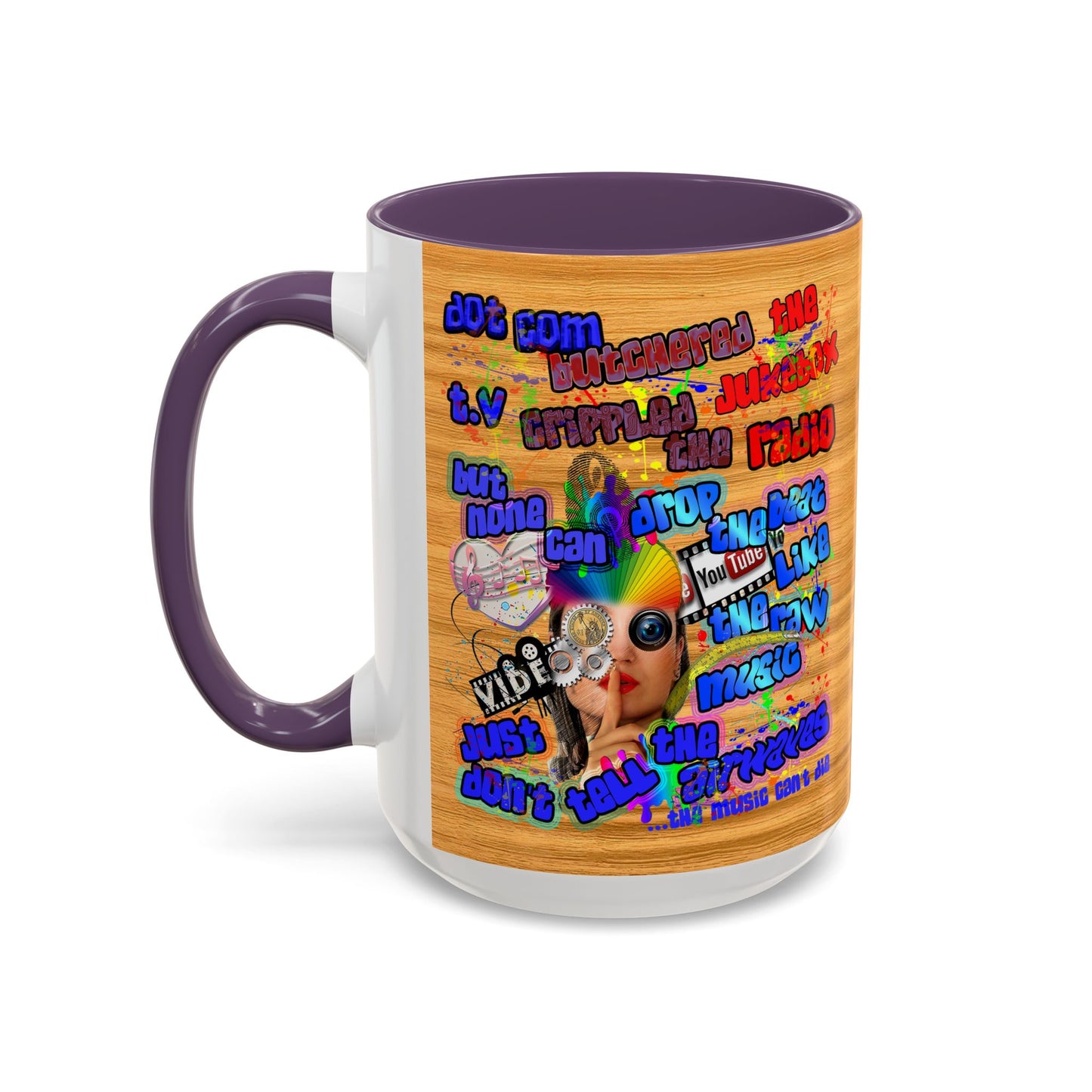 drop the beat - Accent Mug (butterscotch wood finish)