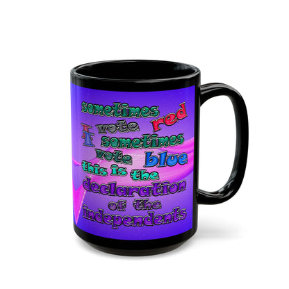 declaration of the independents - Black Mug (purple-pink wave)