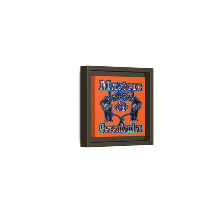 em cee squared - framed canvas art (orange)