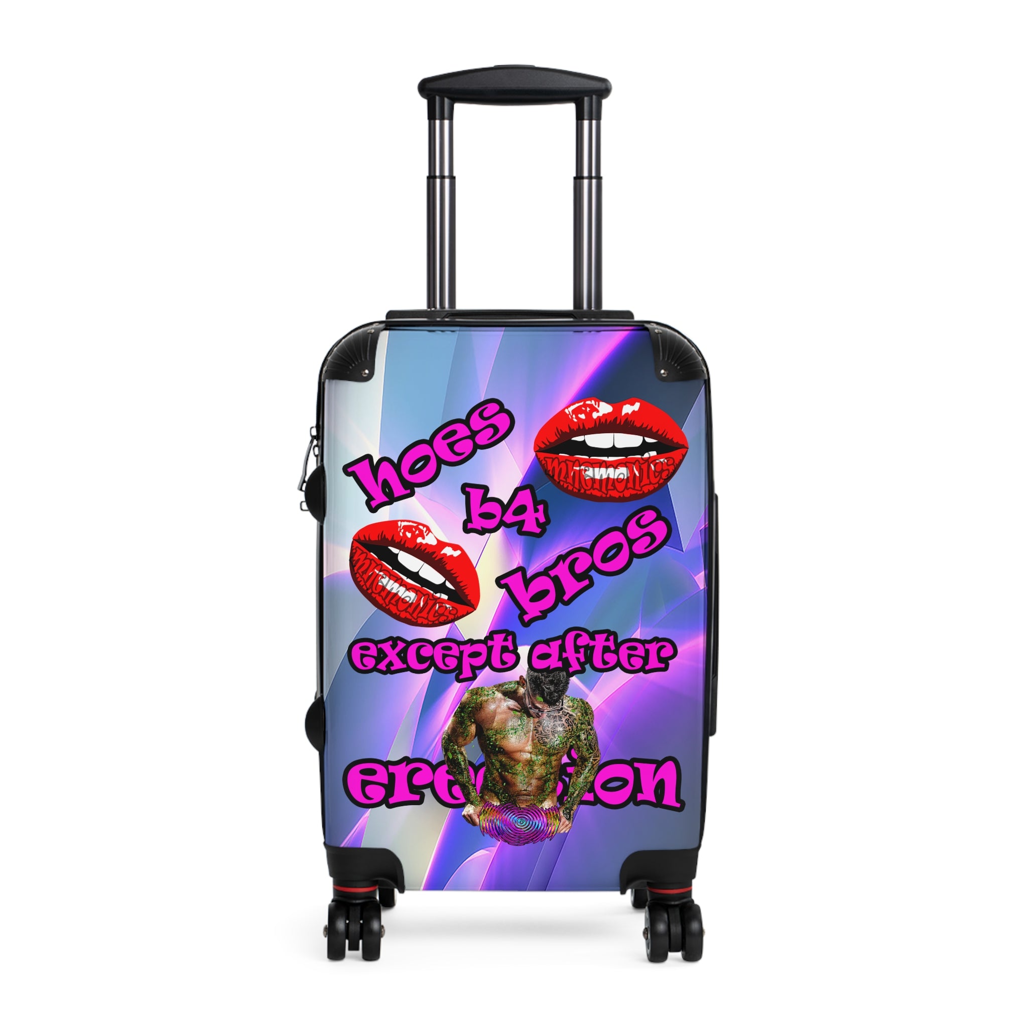 hoes b4 bros - Suitcase (grey-pink wave)