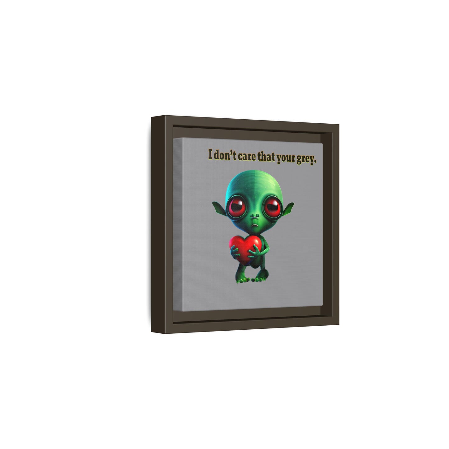 I don't care that your grey - framed canvas art (grey)