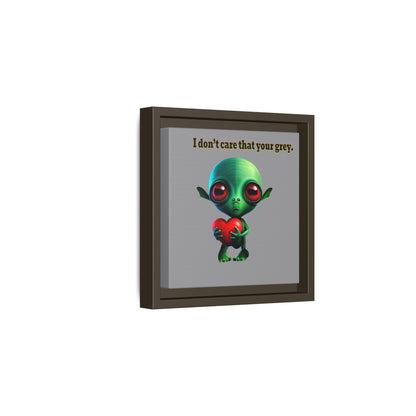 I don't care that your grey - framed canvas art (grey)
