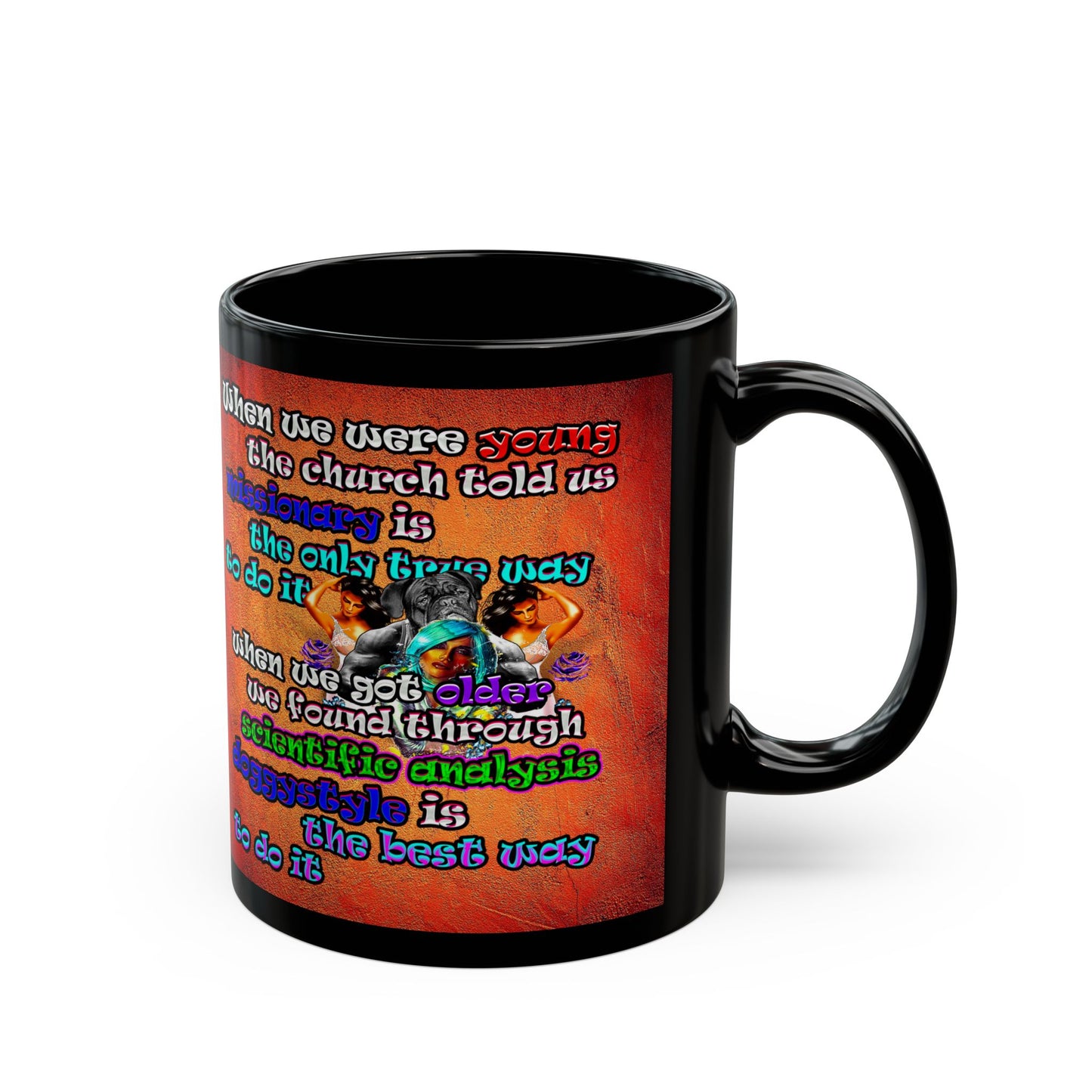 doggystyle - Black Mug (burnt orange)