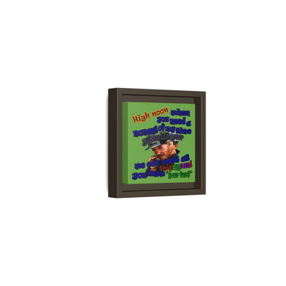 high noon - framed canvas art (green)