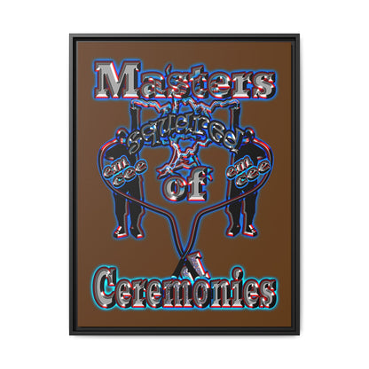 em cee squared - framed canvas art (brown)