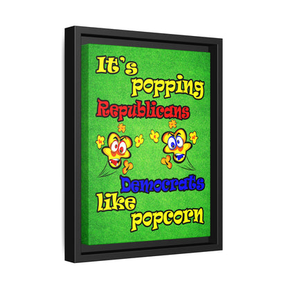 popping like popcorn - framed canvas art (green turf)