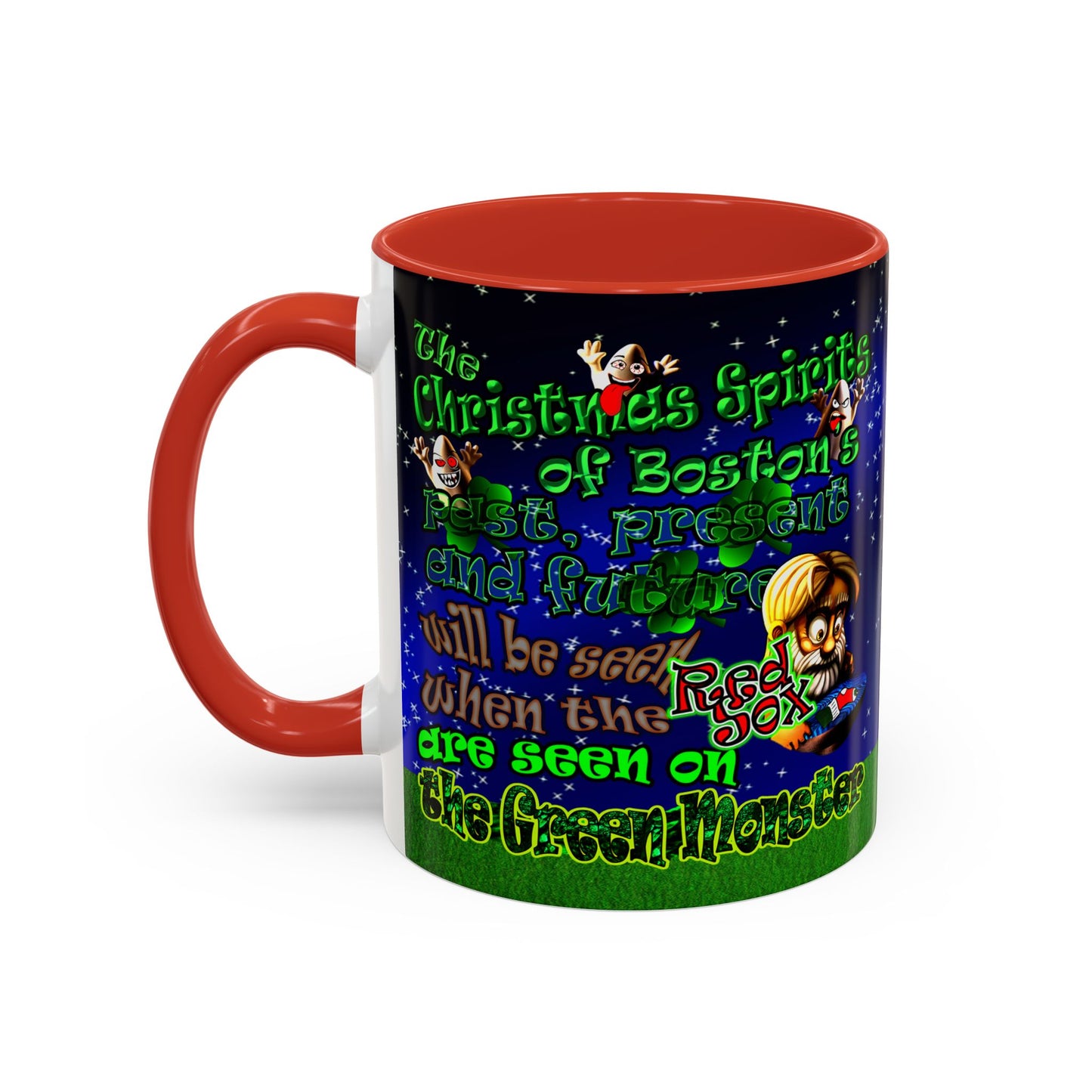 christmas spirits of boston - Accent Mug ('snoops' background)