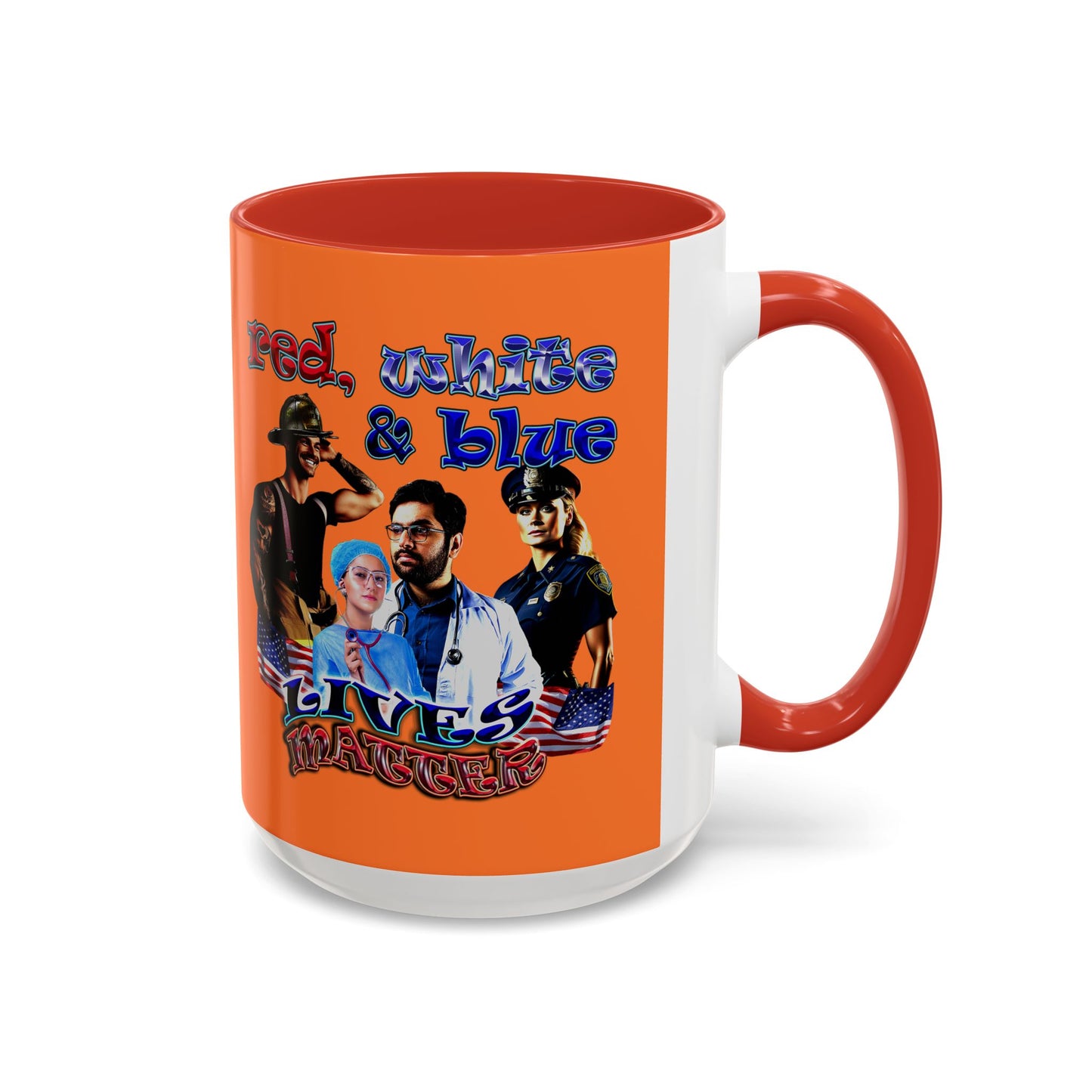 rw&b lives matter - Accent Mug (crusta)