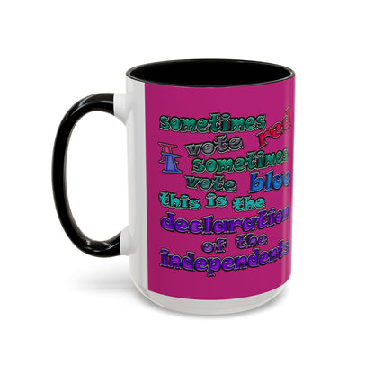 declaration of the independents - Accent Mug (pink)