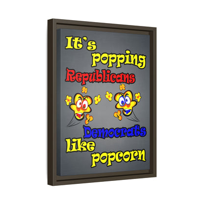 popping like popcorn - framed canvas art (grey-light grey)