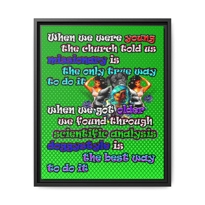 doggystyle - framed canvas art (logo green)