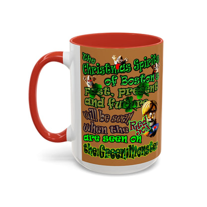 christmas spirits of boston - Accent Mug (light brown)