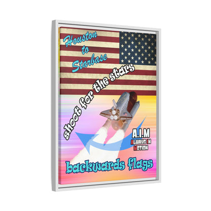 shoot for the stars - framed canvas art (color blur)