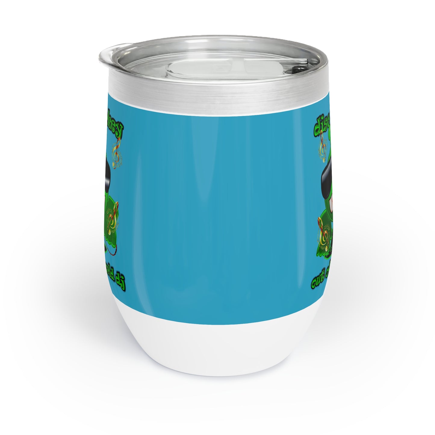 disc jockey - Chill Wine Tumbler (turquoise)