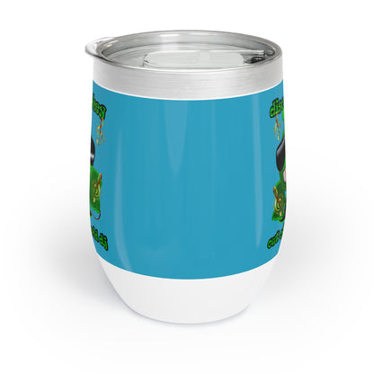 disc jockey - Chill Wine Tumbler (turquoise)