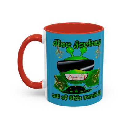 disc jockey - Accent Mug (turquoise)