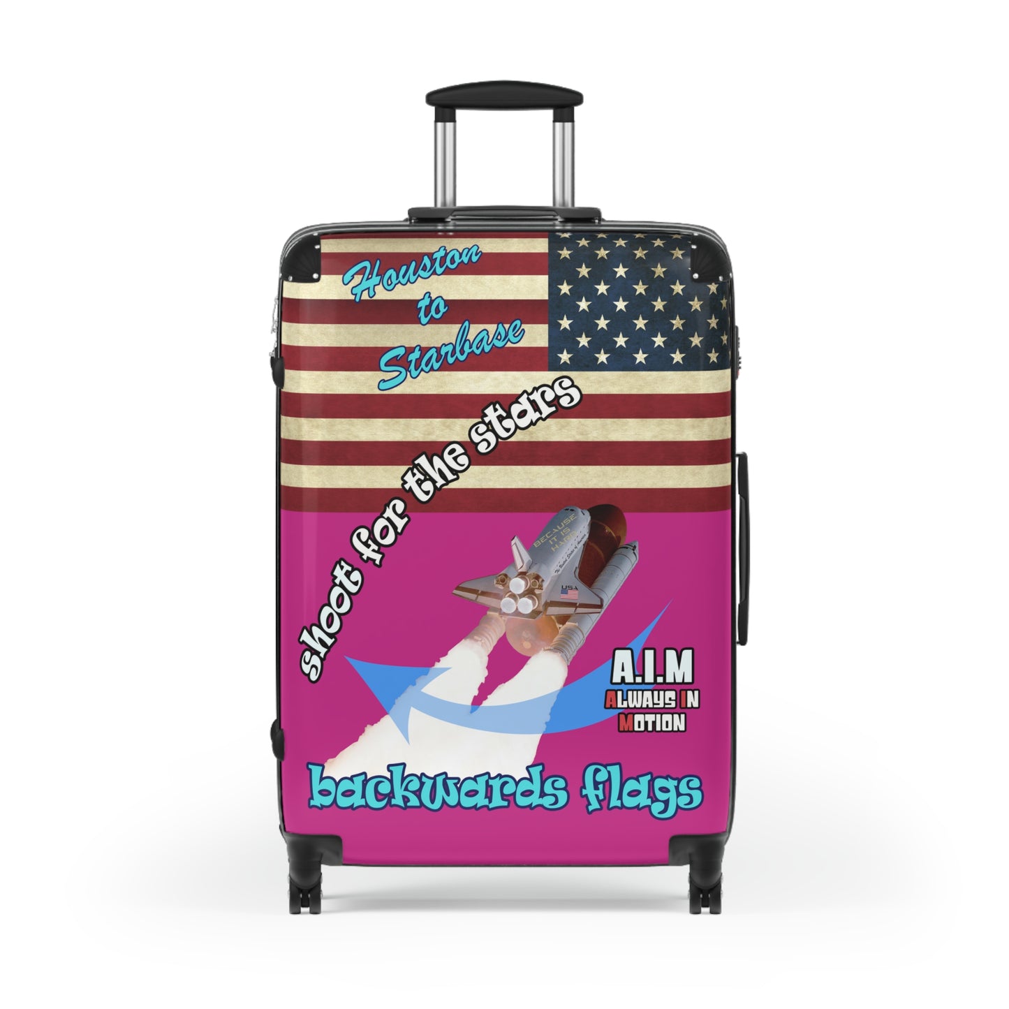 shoot for the stars - Suitcase (pink)