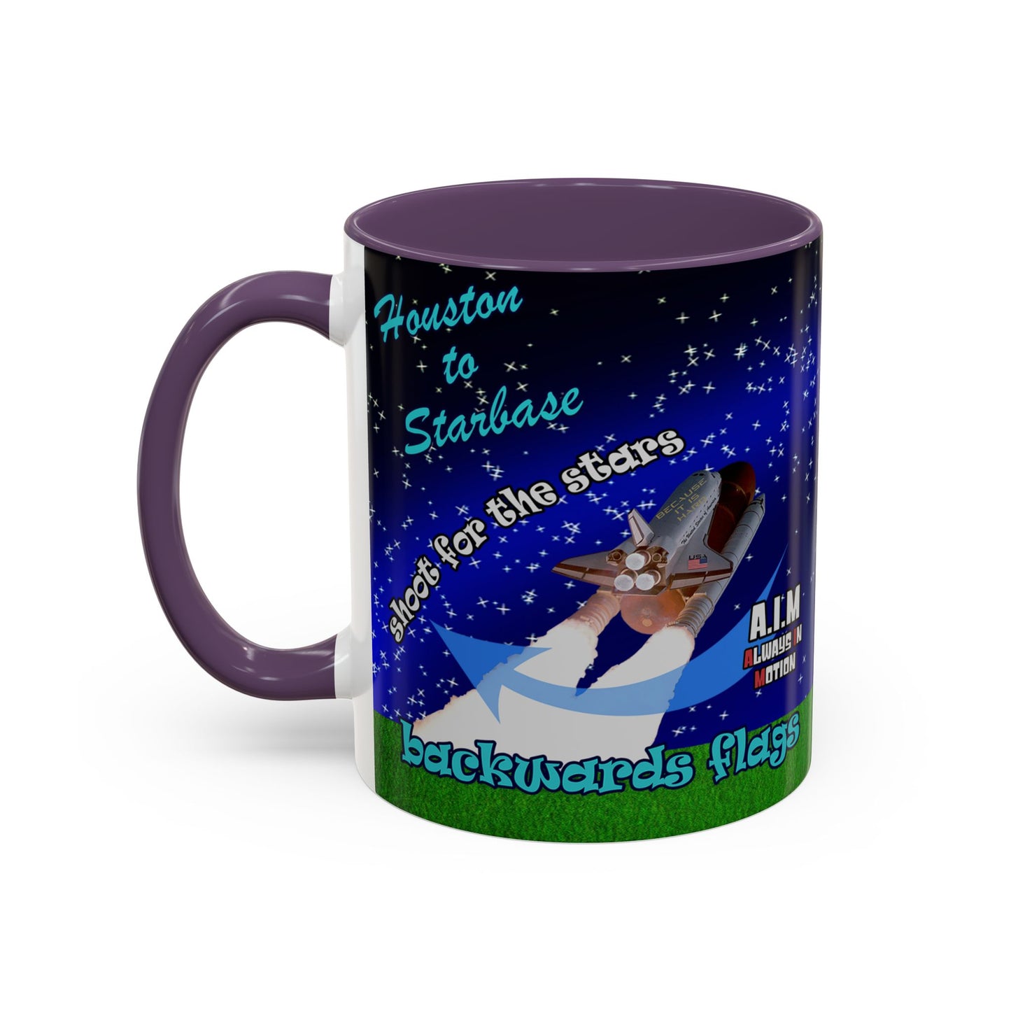 shoot for the stars - Accent Mug ('snoops' background)