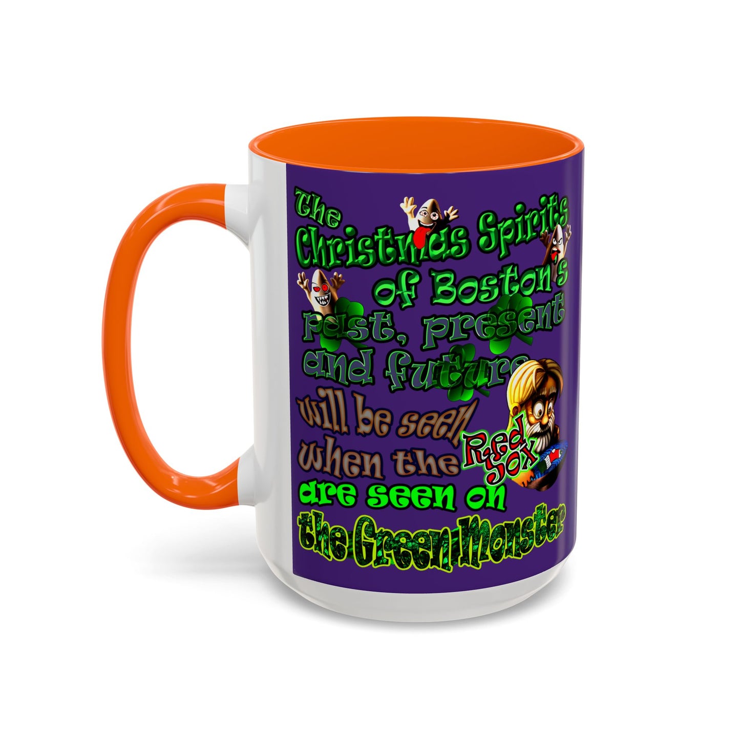christmas spirits of boston - Accent Mug (purple)