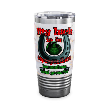 my luck - Ringneck Tumbler, 20oz (white marble)