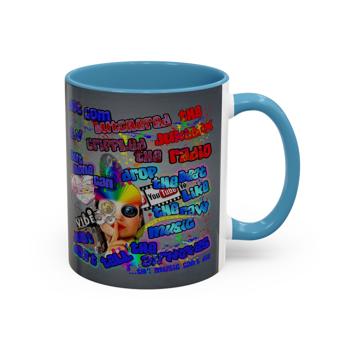 drop the beat - Accent Mug (grey-light grey)