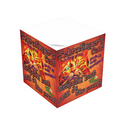 schrodinger's cat - note cube (burnt orange)