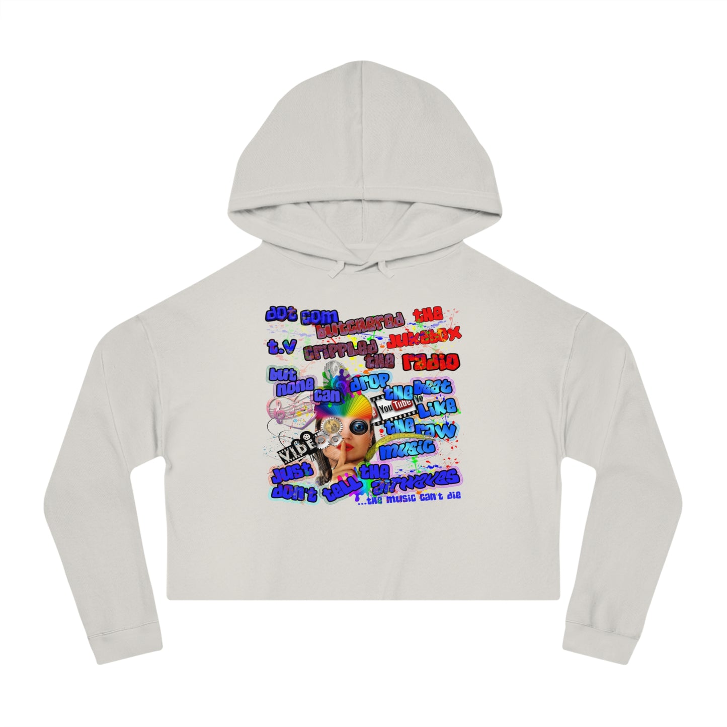 drop the beat - Women’s Cropped Hooded Sweatshirt