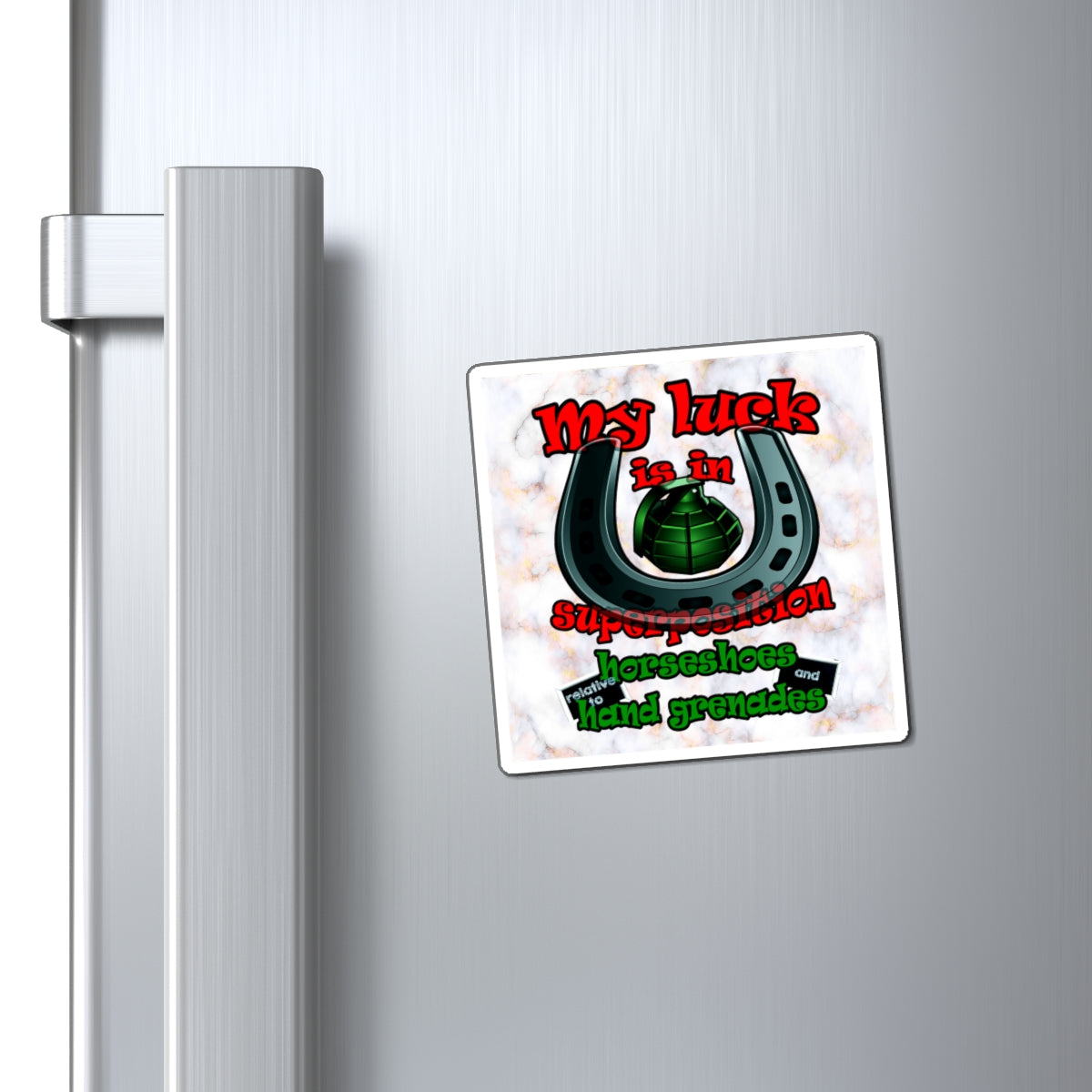 my luck - Magnets - (white marble)