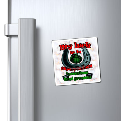 my luck - Magnets - (white marble)