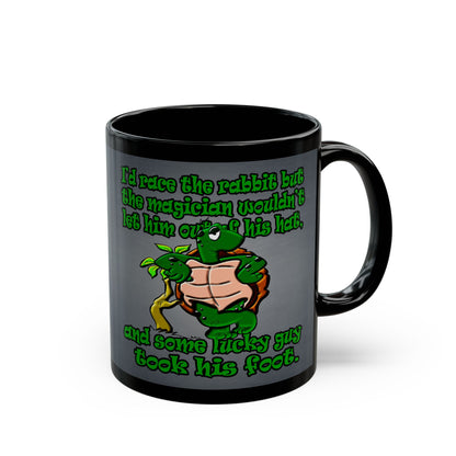 turtle race - Black Mug (grey-light grey)