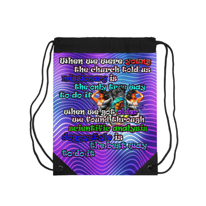 doggystyle - Drawstring Bag (purple wave)