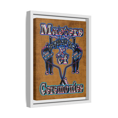 em cee squared - framed canvas art (brown papyrus)
