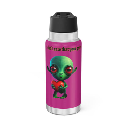 I don't care that your grey - Gator Tumbler, 32oz (pink)