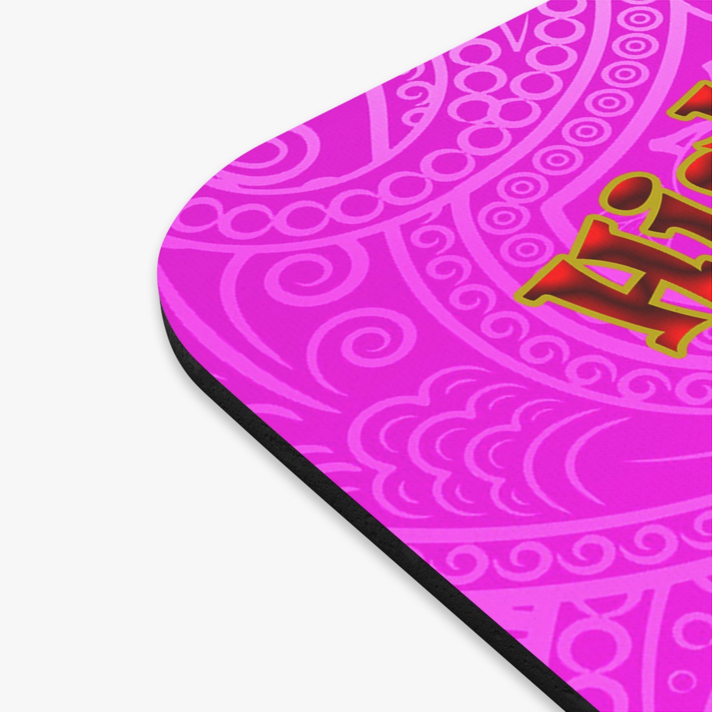 high noon - Mouse Pad (Rectangle) (pink swirl)