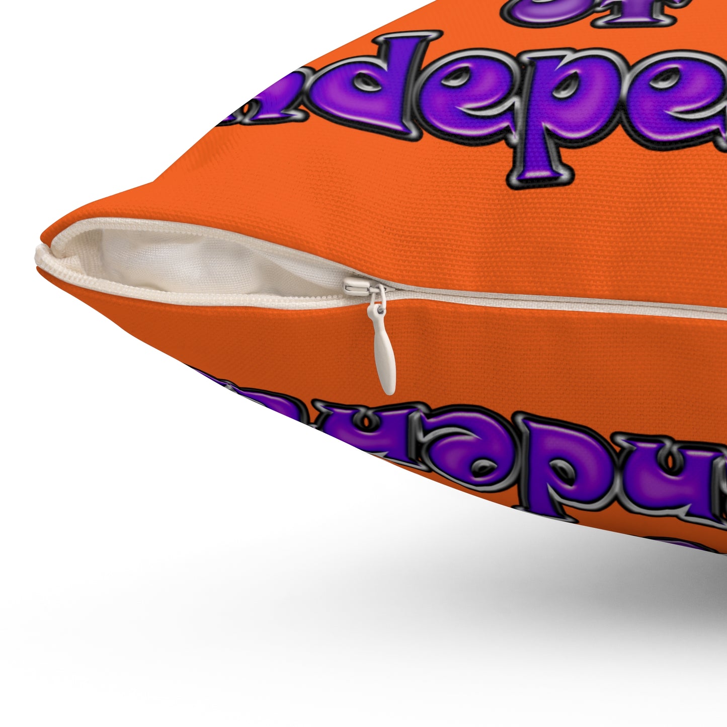 declaration of the independents - Spun Polyester Square Pillow - (orange)