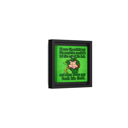 turtle race - framed canvas art (green turf)