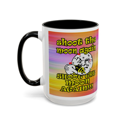 shoot the moon again - Accent Mug (color blur)